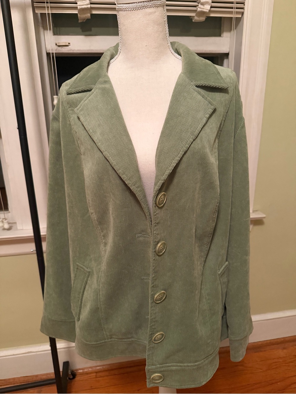 Light Sage Corduroy Blazer Jacket
